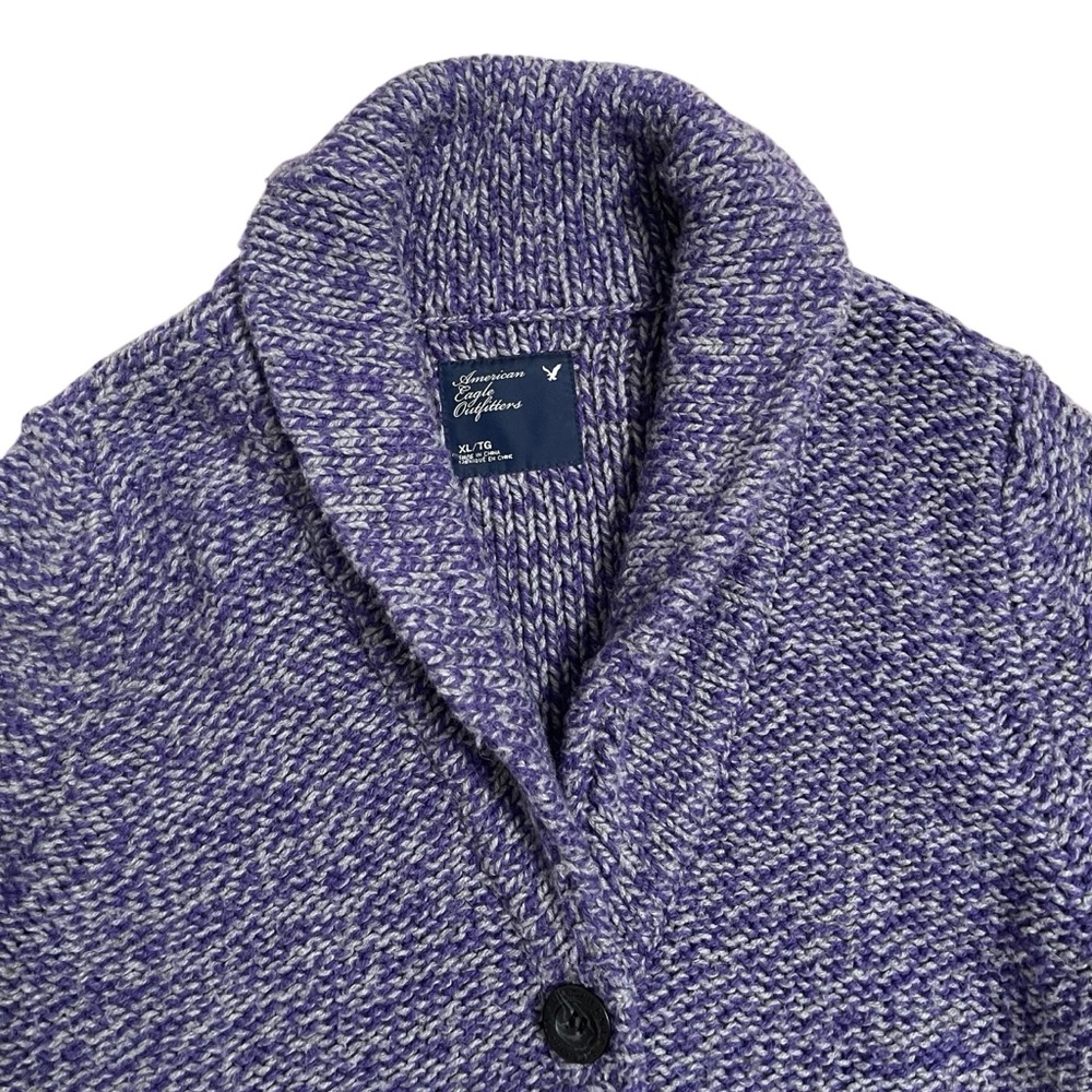 American Eagle Outfitters Navy Shawl Collar Cardigan - Picture 3 of 13